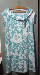 Vestido Longo Plus Size Feminina Criatiff Estampado Verde - N50