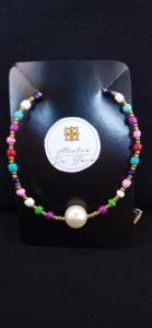 Colar Mianga Luxo.pingente Prola Comum Ou Craquelada R$25 Cada