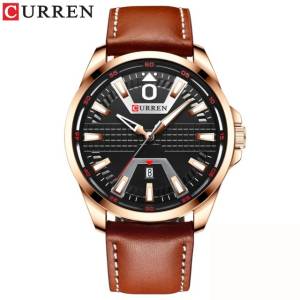 Relgio Social Curren Men Watch Fashion Business Quartz Couro
