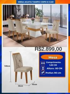Mesa Agata Tampo Copo 6l