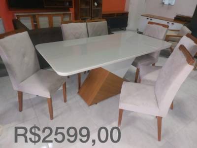Mesa Retangulo Cad/offwhite