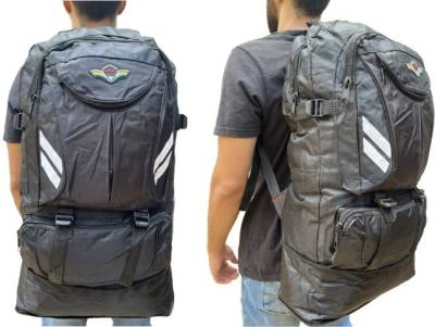 Mochila Extensora Grande Preto 6 Bolsos Black Friday