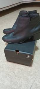 Bota Coturno De Couro Preta