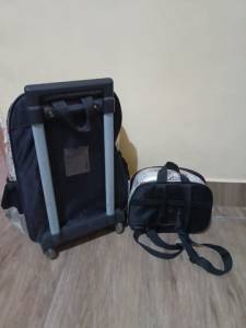 Mochila De Rodinhas+ Lancheira Up4you