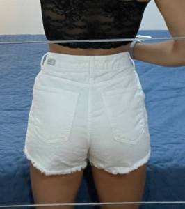 Short Branco Bordado