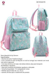 Bolsa (leia Descrio) Nova Original Mochila Escola Trabalho 21l