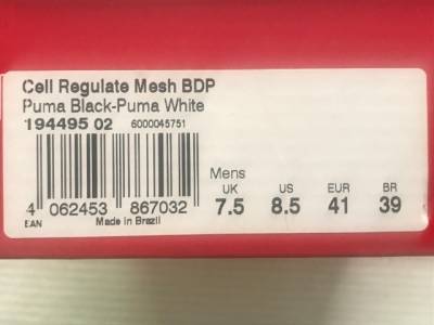 Tnis Puma Cell Regulate Mesh Bdp - Preto E Branco 39