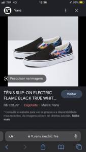 Tenis Vans Slip-on Eletric Flame Black True