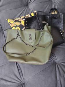 Bolsas Grande Preta E Verde