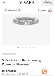 Anel 35 Pontos De Diamante Vivara
