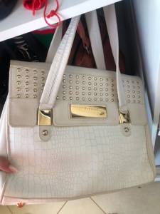 Bolsa Jorge Bischoff Branca Croco