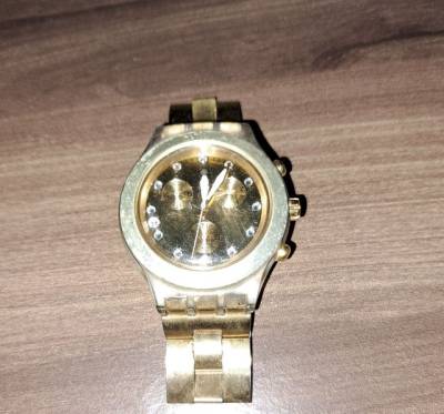 Relgio Swatch Feminino Dourado