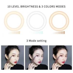 Ring Light Led Mesa Iluminador Pequena Trip 16 Cm 6 Polegadas