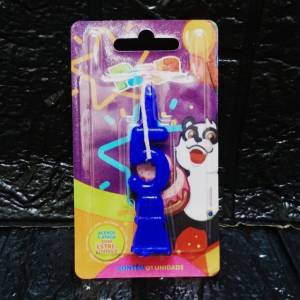 Vela Numero Aniversario N 5 Azul Panda