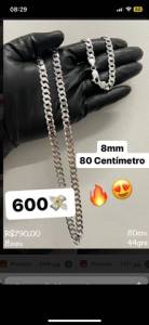Correntes Masculinas Prata 