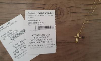 Corrente E Pingente  Feminina Ouro 18k
