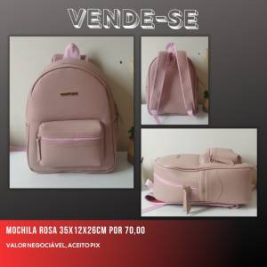 Mochila Rosa 35x12x26cm