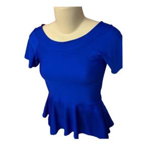 Promoo Blusa Camisa Cropped Ciganinha Azul