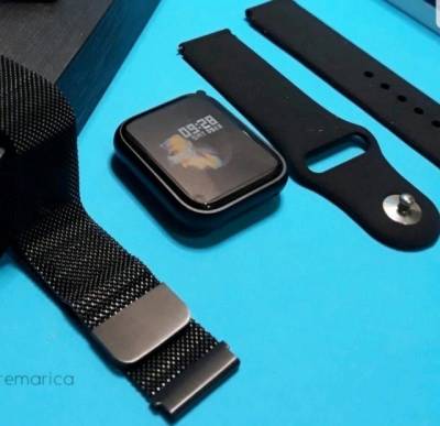 Relgio Smartwatch P70 Com 2 Pulseiras (ao/silicone) Preto
