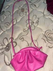 Bolsa Rosa P Couro Sintetico