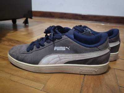 Tnis Puma Suede Azul E Branco Original