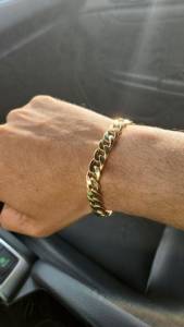 Pulseira De Ouro 18k Com Cobre Dentro