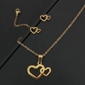 Kit 10 Conjuntos Em Ao Banhados Ouro 18k Atacado Revenda