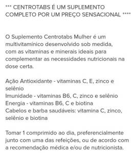 Centrotabs Mulher 60 Cps