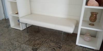 Recamier Em Couro Ecolgico Branco Tok Stok