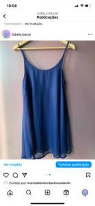 Vestido Azul Com Alcinha