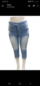 Cala Jeans Capri Feminina Slim Com Lycra ( Elastano) Cintura Alta Cos