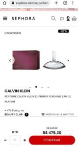 Original - Euphoria Calvin Klein 100ml