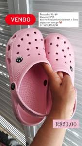 Chinelo Estilo Crocs Rosa