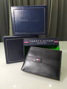 Carteira Preta Couro Tommy Hilfiger