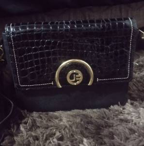 Bolsa Jorge Bischoff Croco Preta