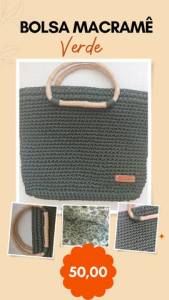 Bolsa Macram Verde
