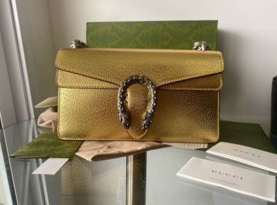 Gucci Dionysus Gg Small Shoulder (mdia 25cm) Dourada Gold Lam