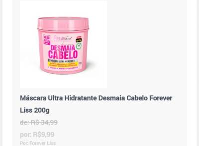 Mscara Ultra Hidratante Desmaia Cabelo