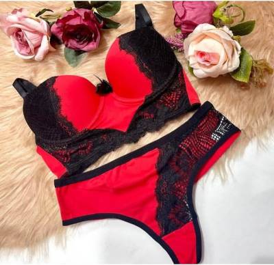 Lingerie Calcinha E Suti Com Bojo
