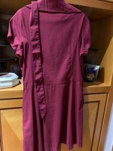 Vestido De Tricoline Vinho