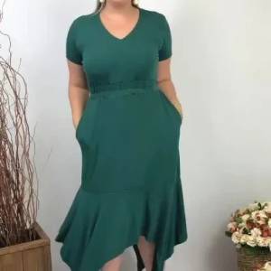 Vestido Evanglico Midi Verde - Jlia