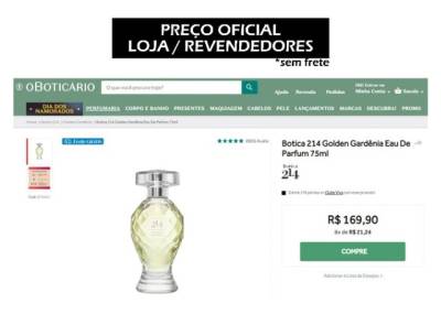 Perfume Boticrio 214 Golden Gardnia Presente Namorados Feminino Masculino Unissex