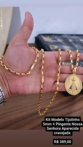Corrente Masculina Banhada A Ouro 18k