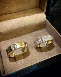 Par De Alianas Em Ouro 18k 20 Gramas
