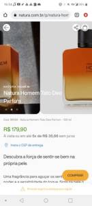 Perfume Natura Homem Tato 100ml Lacrado