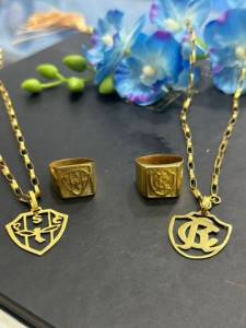 Cordes Tijolinho Banhada Ouro 18k