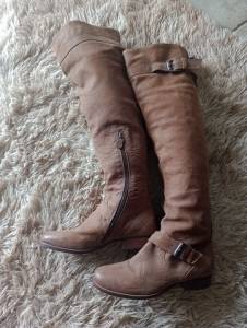Bota Cano Longo Arezzo Couro Legtimo N 36