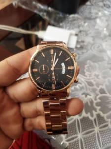 Relgio De Ao Dourado