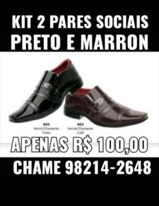 Combo 2 Pares De Sapatos Sociais Costurados