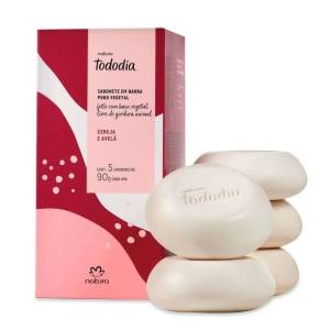Sabonetes Natura Tododia  - Caixa Com 5 Unid. 90g Cada - Fragrncias A Escolher
